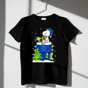 Los Angeles Dodgers Snoopy And Woodstock Christmas Shirt
