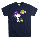 Los Angeles Lakers Snoopy Peanuts Basketball T Shirt 7