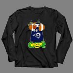 Los Angeles Rams Halloween Snoopy With Football And Pumpkins 4 Long Sleeves