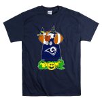 Los Angeles Rams Halloween Snoopy With Football And Pumpkins T Shirt 7