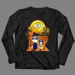 Los Angeles Rams Snoopy Charlie Brown Halloween Pumpkin Moon 4 Long Sleeves