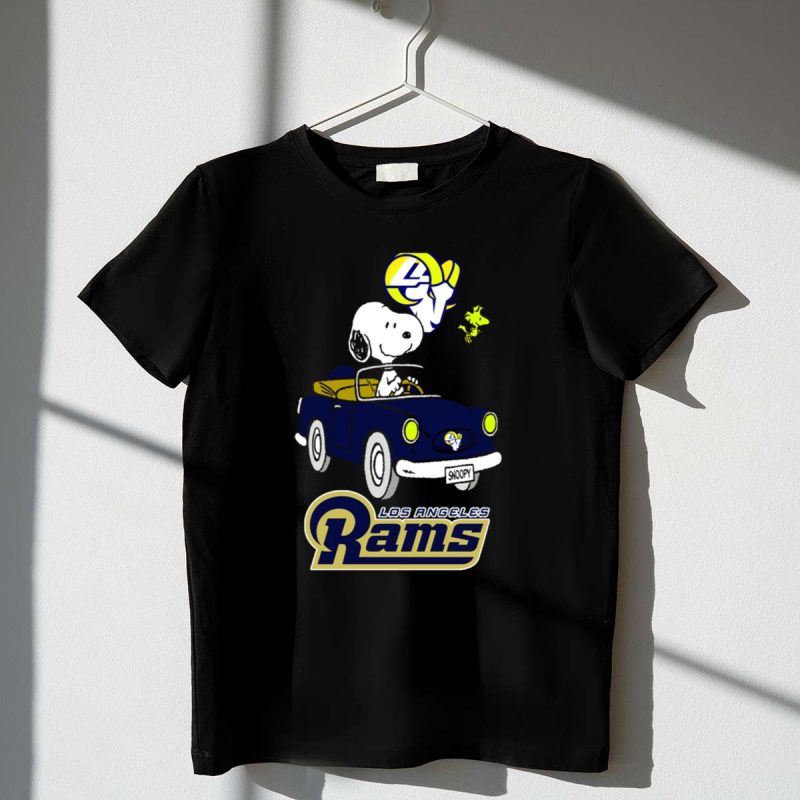 Los Angeles Rams Snoopy Driving With Woodstock 1 T Shirt