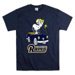 Los Angeles Rams Snoopy Driving with Woodstock T Shirt 7