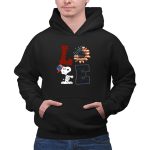 Love Sunflower Snoopy American Flag Hat 2 Hoodie