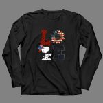 Love Sunflower Snoopy American Flag Hat 4 Long Sleeves