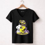 Lsu Tigers Snoopy Football Helmet 7 Womens V Neck 1.jpg