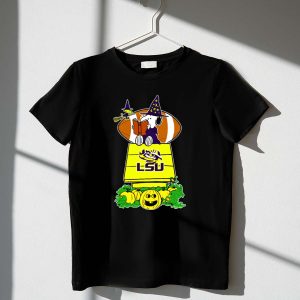Lsu Tigers Snoopy Halloween Witch Football Peanuts Pumpkin House 1 T Shirt 1.jpg