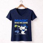 Magic Make Me Drink Snoopy Orlando Magic 5 Womens V Neck
