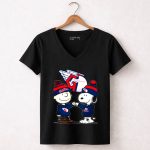 Mashup Charlie Brown And Snoopy Cleveland Guardians 7 Womens V Neck.jpg