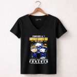 Mashup Charlie Brown And Snoopy Forever A Buffalo Sabres Fan Win Or Lose 7 Womens V Neck.jpg