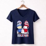 Mashup Charlie Brown And Snoopy X Toronto Blue Jays And Toronto Fc 5 Womens V Neck.jpg
