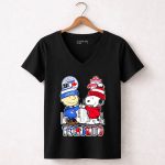 Mashup Charlie Brown And Snoopy X Toronto Blue Jays And Toronto Fc 7 Womens V Neck.jpg