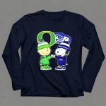Mashup Charlie Brown Fist Bump Snoopy Oregon Ducks X Seattle Seahawks 6 Long Sleeves 1.jpg