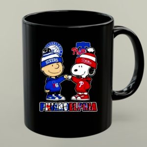 Mashup Charlie Brown Fist Bump Snoopy Philadelphia City Sports 76ers X Phillies 1 mug.jpg