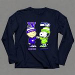 Mashup Charlie Brown Fist Bump Snoopy Washington Huskies X Seattle Seahawks 6 Long Sleeves 1.jpg