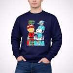 Mashup Charlie Brown Gators and Snoopy Dolphins Florida City Skyline 3 Sweatshirt.jpg