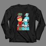 Mashup Charlie Brown Gators and Snoopy Dolphins Florida City Skyline 4 Long Sleeves.jpg
