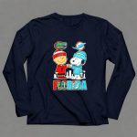 Mashup Charlie Brown Gators and Snoopy Dolphins Florida City Skyline 6 Long Sleeves.jpg
