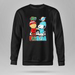 Mashup Charlie Brown Gators and Snoopy Dolphins Florida City Skyline 9 Sweatshirt.jpg