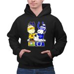 Mashup Charlie Brown Indianapolis Colts and Snoopy Notre Dame Fighting Irish city skyline 2 Hoodie.jpg