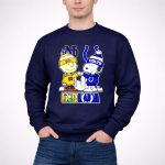 Mashup Charlie Brown Indianapolis Colts and Snoopy Notre Dame Fighting Irish city skyline 3 Sweatshirt.jpg