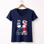 Mashup Charlie Brown Kansas City Royals Snoopy Kansas City Chiefs 5 Womens V Neck