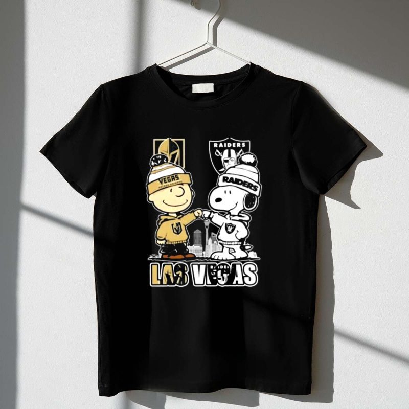 Mashup Charlie Brown Las Vegas Golden Knights X Snoopy Las Vegas Raiders 1 T Shirt