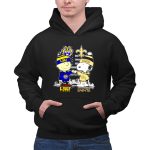Mashup Charlie Brown New Orleans Saints vs Snoopy LSU Tigers City Skyline Flag American 2 Hoodie 1.jpg