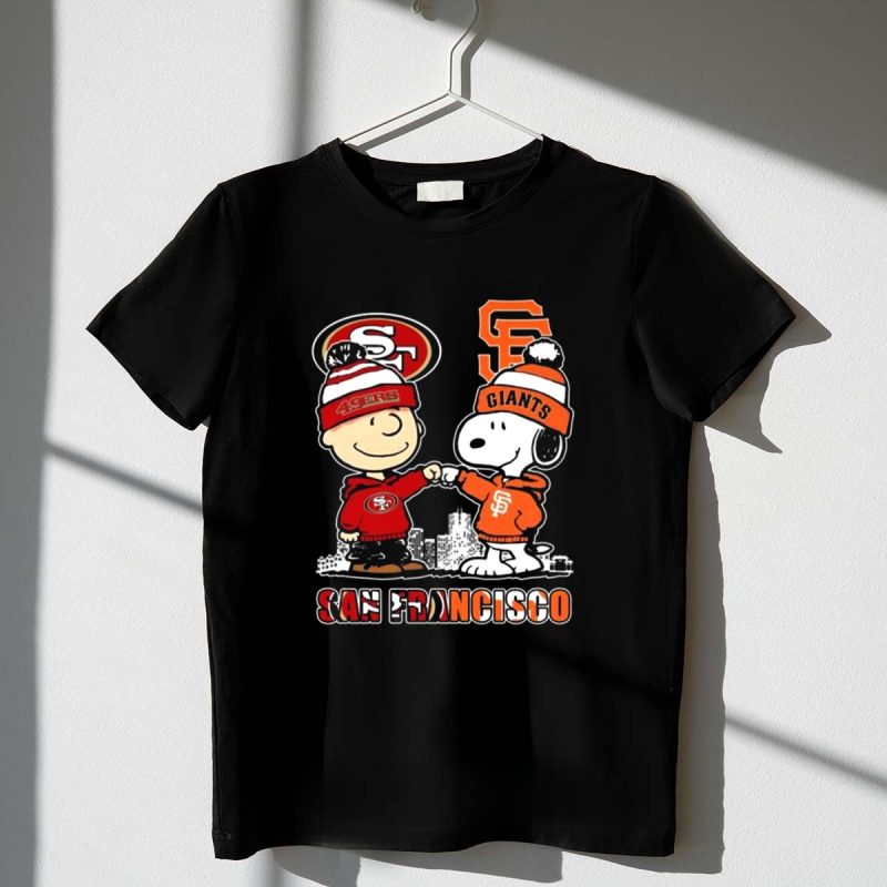 Mashup Charlie Brown San Francisco 49Ers X Snoopy San Francisco Giants 1 T Shirt