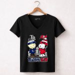 Mashup Charlie Brown Tampa Bay Rays X Snoopy Tampa Bay Buccaneers 7 Womens V Neck.jpg