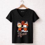 Mashup Charlie Brown X Snoopy Detroit Tigers 7 Womens V Neck.jpg