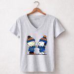 Mashup Charlie Brown and Snoopy Bum First Friends Florida Gators 7 Womens V Neck.jpg