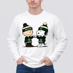 Mashup Charlie Brown and Snoopy Fist Bump Wear Clothing Minnesota Wild 4 Long Sleeves.jpg