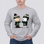 Mashup Charlie Brown and Snoopy Fist Bump Wear Clothing Minnesota Wild 6 Long Sleeves.jpg