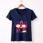 Mashup Charlie Brown and Snoopy Wear Clothing Los Angeles Angels 5 Womens V Neck.jpg