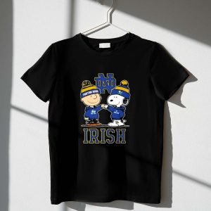 Mashup Charlie Brown and Snoopy Wear Fighting Irish 1 T Shirt.jpg