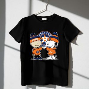 Mashup Charlie Brown And Snoopy Wears Houston Astros Shirt