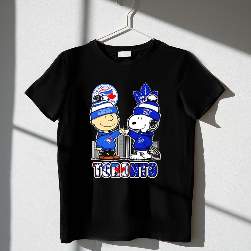 Mashup Charlie Brown And Snoopy X Toronto Blue Jays And Toronto Maple Leafs 1 T Shirt