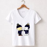 Mashup Florida Panthers Snoopy and Charlie Brown Fist Bump 5 Womens V Neck.jpg