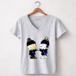 Mashup Florida Panthers Snoopy and Charlie Brown Fist Bump 7 Womens V Neck.jpg