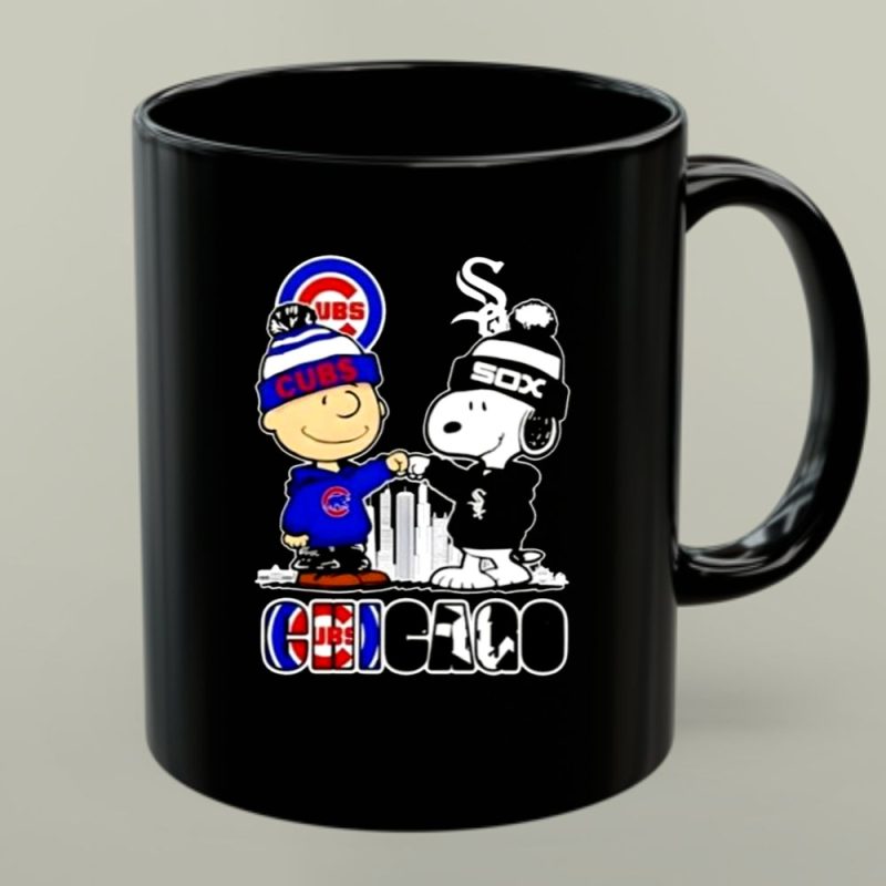 Mashup Snoopy And Charlie Brown Chicago City Sports Cubs X White Sox Skyline 1 Mug.jpg