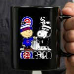 Mashup Snoopy And Charlie Brown Chicago City Sports Cubs X White Sox Skyline 3 mug.jpg