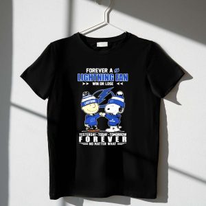 Mashup Snoopy And Charlie Brown Forever A Tampa Bay Lightning Fan Win Or Lose Shirt