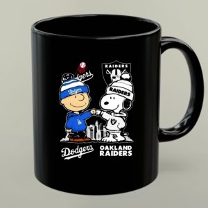Mashup Snoopy And Charlie Brown Los Angeles Dodgers X Las Vegas Raiders Skyline 1 mug.jpg
