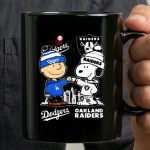 Mashup Snoopy And Charlie Brown Los Angeles Dodgers X Las Vegas Raiders Skyline 3 mug.jpg