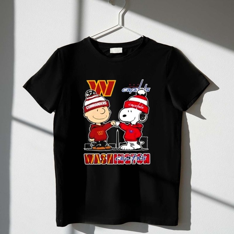 Mashup Snoopy And Charlie Brown Washington Sports Commanders X Capitals Skyline 1 T Shirt.jpg