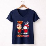Mashup Snoopy And Charlie Brown Washington Sports Commanders X Capitals Skyline 5 Womens V Neck.jpg