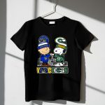Mashup Snoopy And Charlie Brown Wisconsin Sports Brewers X Packers Skyline 1 T Shirt