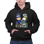 Mashup Snoopy And Charlie Brown Wisconsin Sports Brewers X Packers Skyline 2 Hoodie