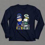 Mashup Snoopy And Charlie Brown Wisconsin Sports Brewers X Packers Skyline 6 Long Sleeves